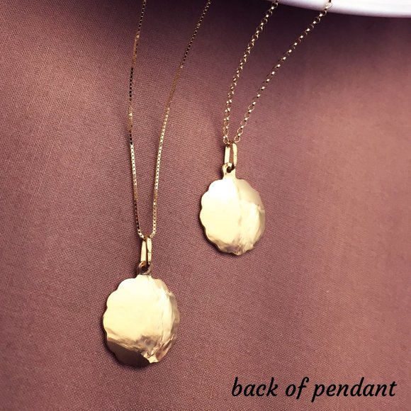 Genuine 10K Gold Saint Christopher Pendant Necklace Stamped 10K ITALY, - Picture 5 of 6